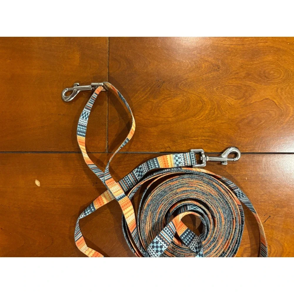 9 Meter Extra Long Dog Training Leash Southwestern Pattern Padded Handle 30ft